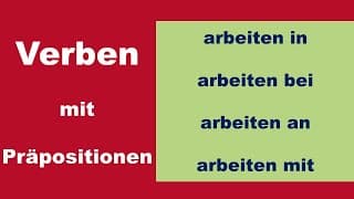 Verben mit Präpositionen - Grundlagen   (B1)