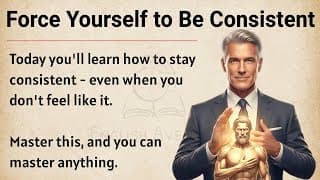 Force Yourself to Be Consistent || Learn English With Motivation || Improve Your English ✅️