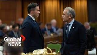 Carney and Poilievre clash over grocery prices, carbon tax and auto-sector jobs