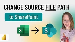How to change a Power BI file source from local computer to SharePoint