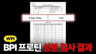 논란의 BPI 프로틴 성분 검사 결과 공개합니다