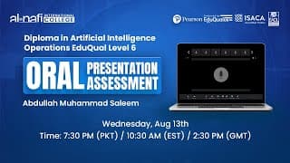🔴LIVE - Al Nafi EduQual Diploma Oral Presentation Assessment | Abdullah Muhammad Saleem