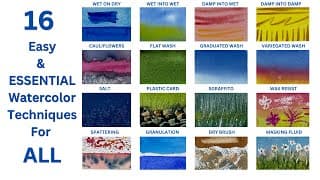 16  Easy & ESSENTIAL Watercolor Techniques For Beginners