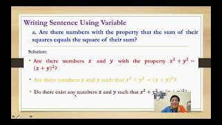 Mathematical Language and Symbol : Variables