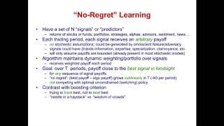 "Trading without Regret" by Dr. Michael Kearns