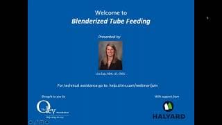 Blenderized Tube Feeding Webinar