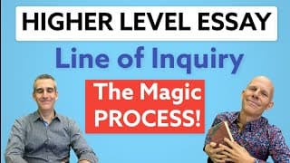 IB English: Higher Level Essay - How to Arrive at a Line of Inquiry