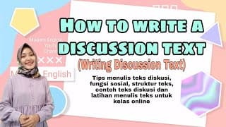 Discussion Text (Writing Activity)