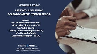 Listing and Fund Management under IFSCA