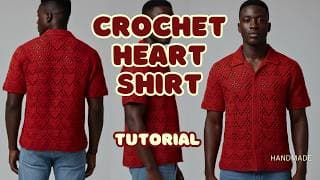 Crochet Heart Stitch Shirt ♥️ || For Men and Women