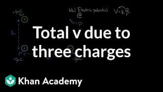 Electric potential charge configuration | Physics | Khan Academy