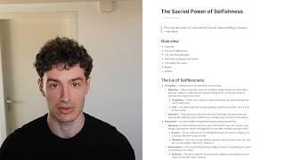 f*ck it, become selfish.