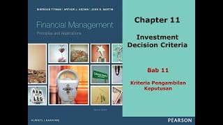 Manajemen Keuangan: Bab 11 Investment Decision Criteria