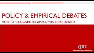 Types of Debates Part 1: Policy and Empirical Debates