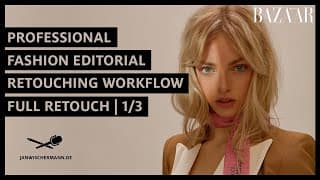 Professional Fashion Editorial Retouching Workflow | Full High End Retouch | Video 1/3