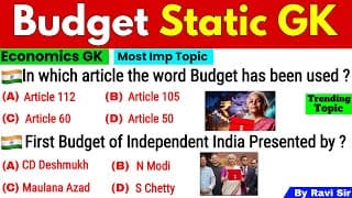 Budget 2026 GK | Budget important Questions | Budget Current Affairs | Economics Budget | Gk Trick