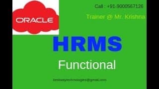 ORACLE HRMS Functional training Videos | ORACLE Apps HRMS Training Videos | Hyderabad | Bangalore