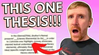 The ONLY AP LIT THESIS Template You'll EVER Need!