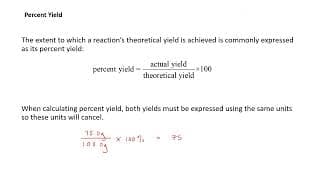 Chapter 7.4b Percent Yield