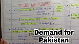 Demand for Pakistan || Handwritten Notes || National Movement || Modern India || An Aspirant !