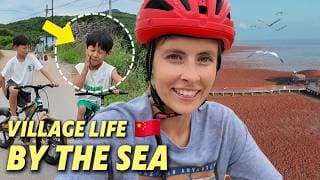Unseen rural life in coastal China 🌊 Locals react to finding an American & Uyghur in their village!