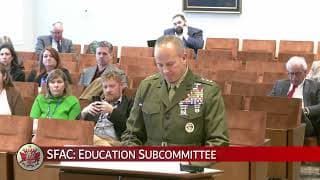 Lt. Gen. Furness (VMI) Senate of Virginia SFAC Education Subcommittee Dec. 1, 2025