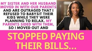 My Sister And Her Husband Moved In With Our Parents And Are Outraged That I Refused To Babysit...