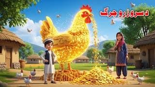 The Golden Hen | د سرو زرو چرګ | Pashto Moral Story | Pashto Cartoon Kahani | Pashto Story