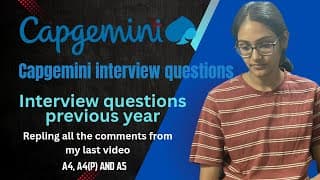 Capgemini interview question 2025 | crack Capgemini 2025 | exact questions Capgemini exceller