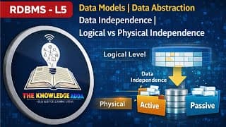 RDBMS - L5 : Data Models | Data Abstraction | Data Independence | Logical  Vs Physical Independence