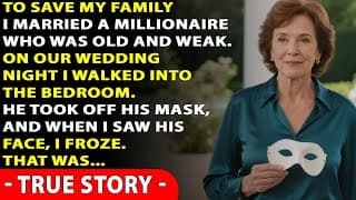 When the old man I had to marry for money took off his mask, I understood everything.