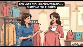 Shopping for Clothes in English | Easy English Conversation Practice