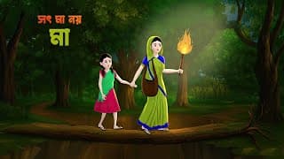 সৎমা নয়, মা | Stepmother’s Love | Bengali Moral Drama | Bangla Village Story | Golpo Konna Cartoon