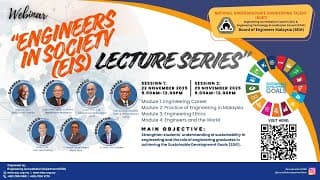 WEBINAR “ENGINEERS IN SOCIETY (EIS) LECTURE SERIES"