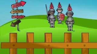 ©Vijf stoere ridders gingen op reis, liedje voor peuters en kleuters, thema RIDDERS KASTELEN