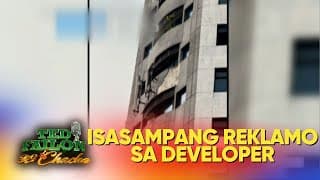 Mga responsable sa bumagsak na palitada mula sa isang gusali sa QC, sasampahan ng reklamo