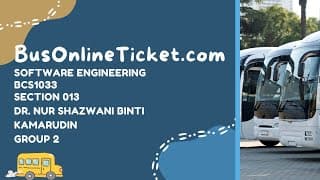 BCS1033 Software Engineering Project | BusOnlineTicket.com | Incremental Development Model