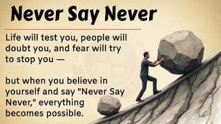 Never Say Never 🔥 | Transform Your Life with Powerful Motivation | Graded Reader | Learning English✅