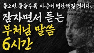 잠자면서 듣는 석가모니 명언 모음 6시간 | 노후를 가장 행복하게 보내는 방법 | 매일 잠잘 때 듣는 부처님 말씀 |