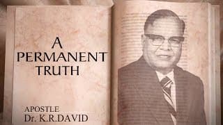 A PERMANENT TRUTH || Apostle Dr K.R.David ||