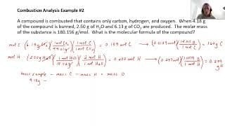 Chapter 7.5c Combustion Analysis Example