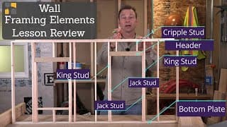 Review the parts of a wall with rough openings - A mini lesson from TradeSkillsU.com Framing Course