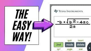 GED Quadratic Formula with Calculator!