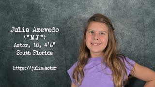 ⭐ Julia Azevedo ("MJ") – Demo Reel – November 2025 ✨