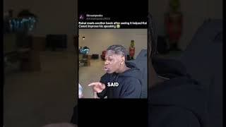 Rakai reads another book after seeing it helped Kai Cenat improve