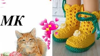 Комплект "Желтые тюльпаны"* Сапожки* Мастеркласс*