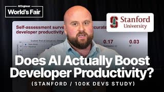 Does AI Actually Boost Developer Productivity? (100k Devs Study) - Yegor Denisov-Blanch, Stanford